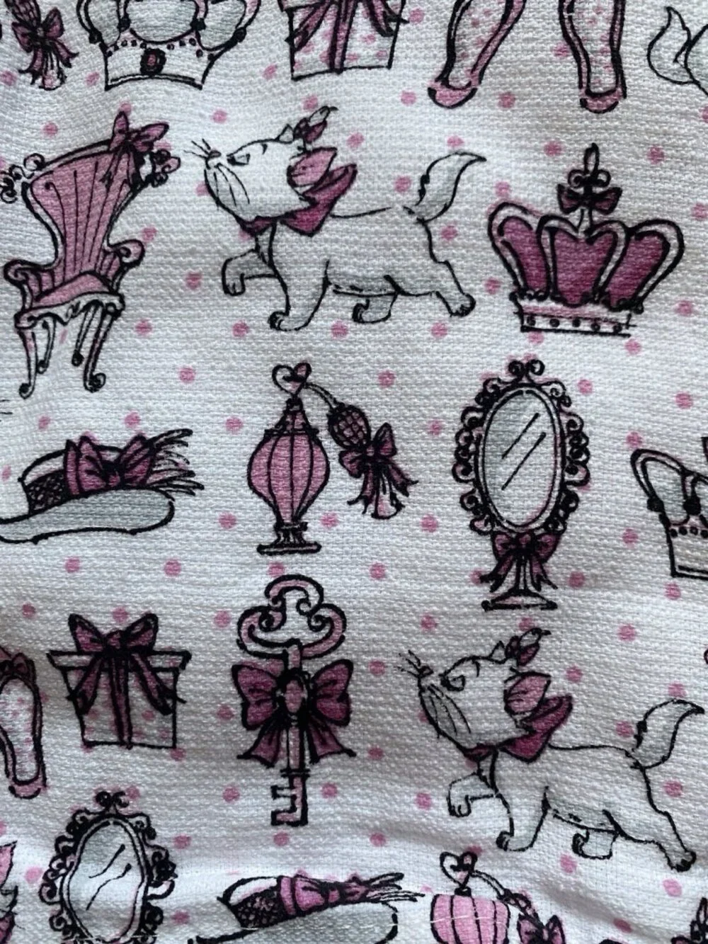 2 Pk Disney The Aristocats‎ Marie Crown Mirror Gift Kitchen Towels 16” X 26” NEW